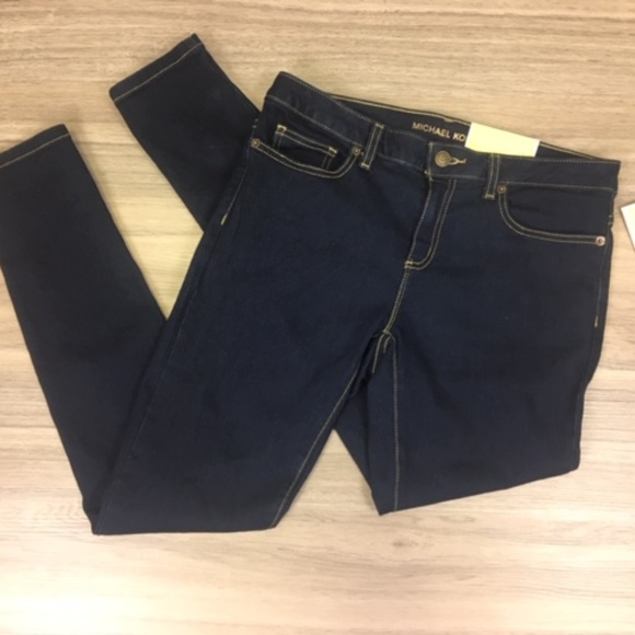 Michael Kors Izzy Skinny Jeans, Dark Wash - Picture 2 of 8